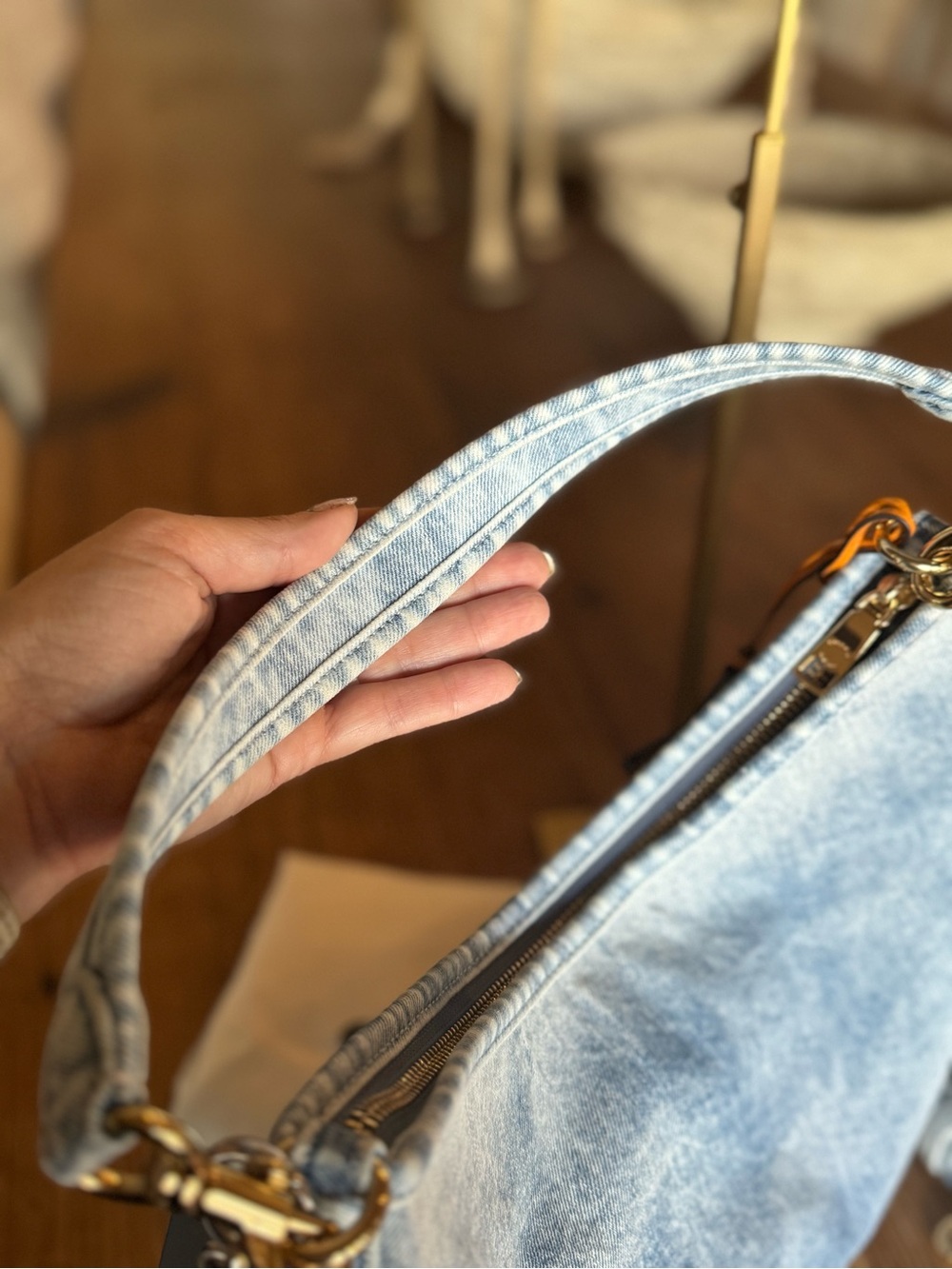 Coach Laurel bag in Loved Denim - Picture 6 of 9